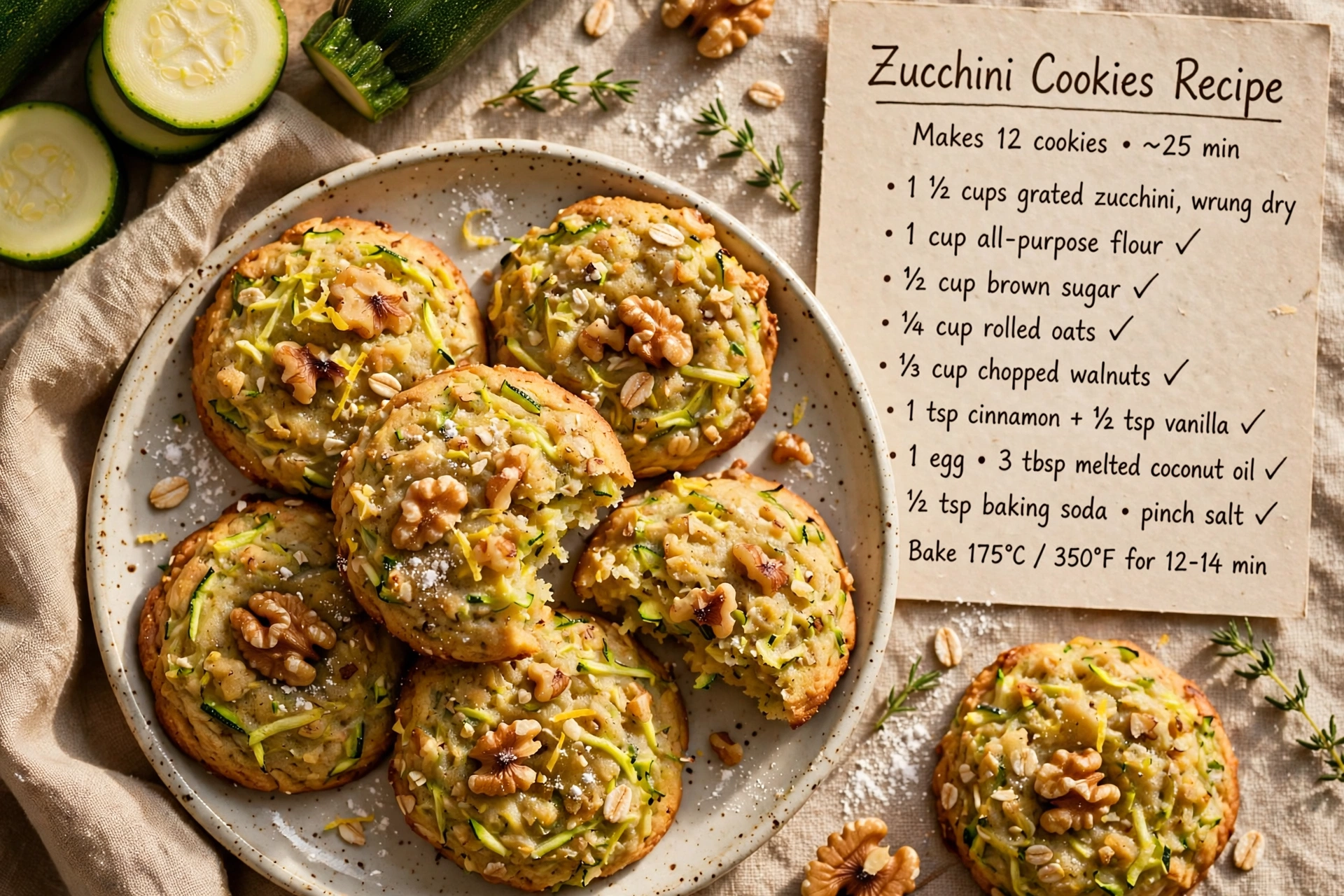 Soft Zucchini Chocolate Chip Cookies